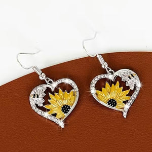 Bee Sunflower Earrings