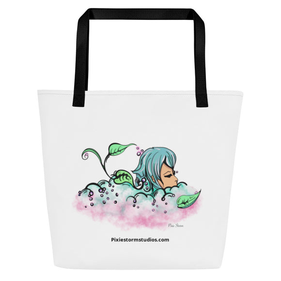Head in the Clouds All-Over Print Large Tote Bag