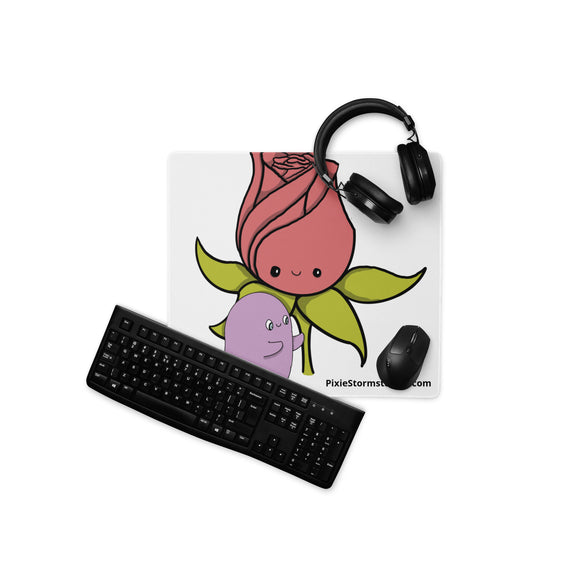 Ghostly Tulips Gaming mouse pad