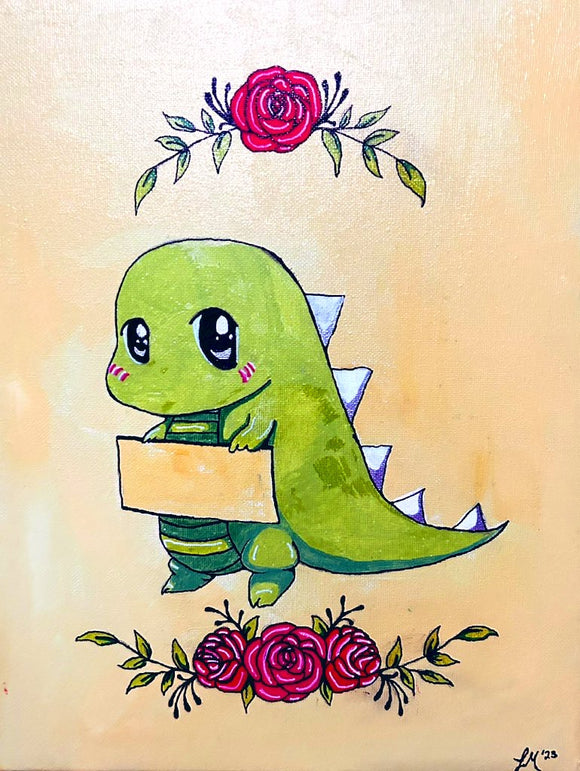 Custom Dinosaur Name Painting